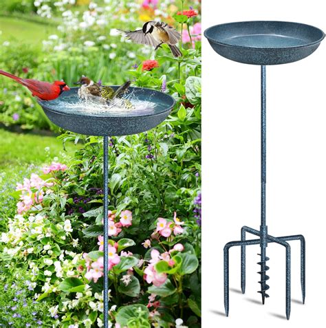 Amazon Amoyls 32 Bird Bath Metal Bird Baths With 12 Bowl For