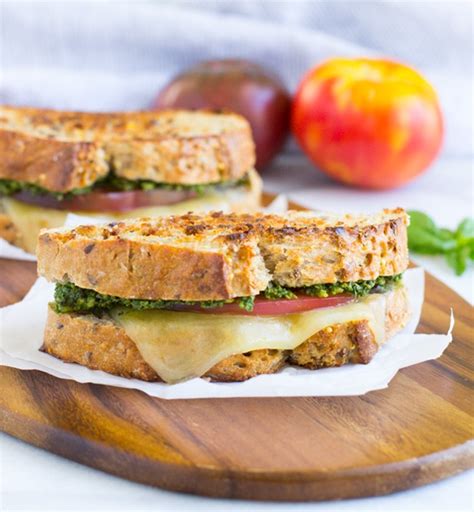 Spinach Basil Pesto Tomato Grilled Cheese Making Thyme For Health