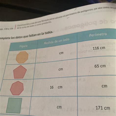 Completa Los Datos Que Faltan En La Tabla Brainly Lat