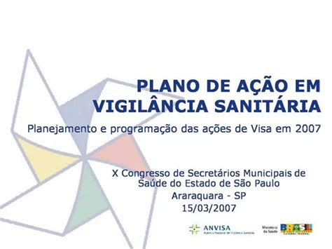 PPT PLANO DE A O EM VIGIL NCIA SANIT RIA Planejamento E Programa O