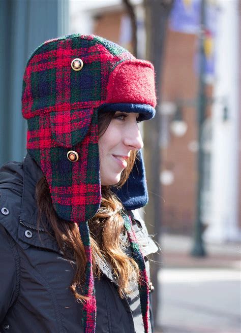 Red Plaid Lumberjack Hat in Buffalo Plaid Wool Ear Flap Hat | Etsy