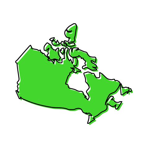 Simple Map Of Canada With Lakes