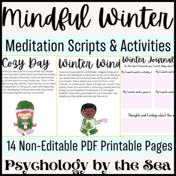 Winter and Christmas Mindfulness Meditation Scripts and Journaling ...