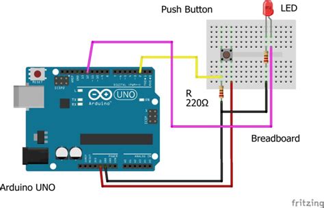 Toggle Button With Arduino Push Button Arduino Toggle Light Switch