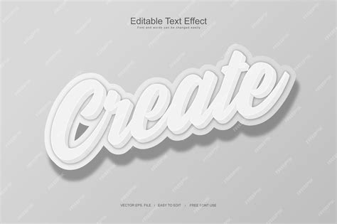 Premium Vector Create 3d Editable Text Effect Vector