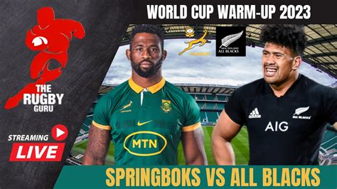 Springboks Vs All Blacks Live World Cup Warm Up Commentary Youtube