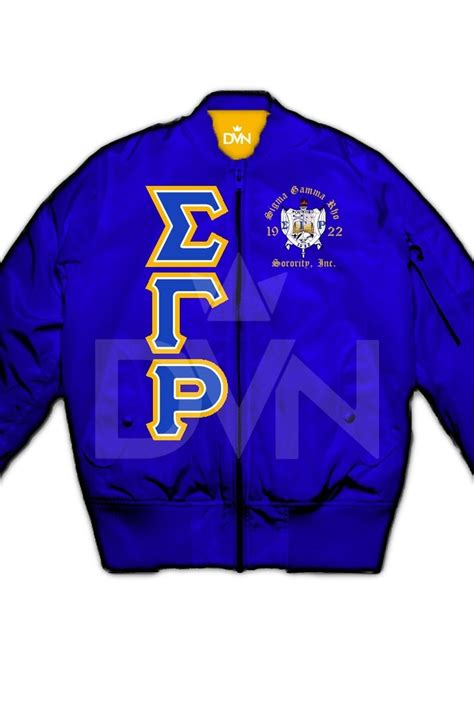 Custom Sigma Gamma Rho Satin Bomber Jacket Shopperboard