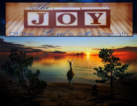 The Joy Of The Lord Bible Verses Ocean Sunset Joy Lake Deer Jesus Scriptures Hd