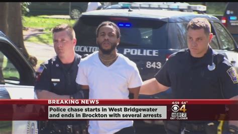 3 Arrested After Police Chase Ends In Brockton Youtube