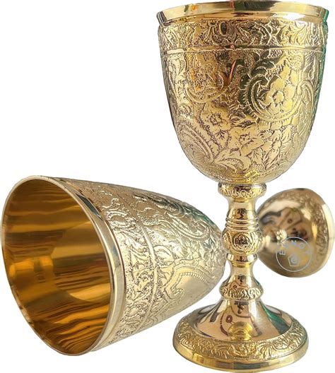 Exnot Brass Vintage Chalice Goblet 1x Royal Wine Cups Of