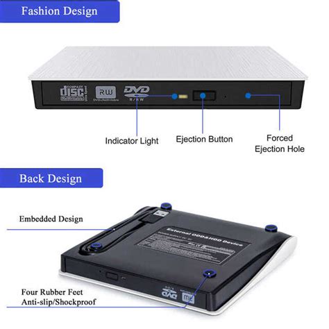 Usb Sata Mm Dvd Rw Kutusu Optik Okuyucu Harici Dvd Writer Kutu