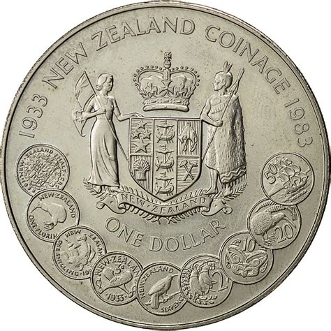 One Dollar 1983 50 Years NZ Coinage, Coin from New Zealand - Online ...