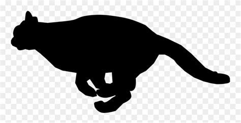 Black Cat Kitten Felidae Running Cat Running Clip Art Png Download