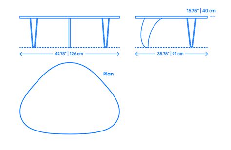 Noguchi Rudder Table Dimensions Drawings Dimensions