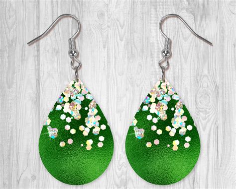 Teardrop Sublimation Earring Designs Png Instant Digital Download