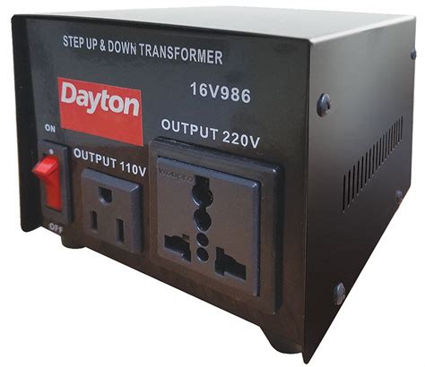 Dayton 110 To 220v Ac 220 To 110v Ac 500va Step Up Step Down Voltage Converter 16v986