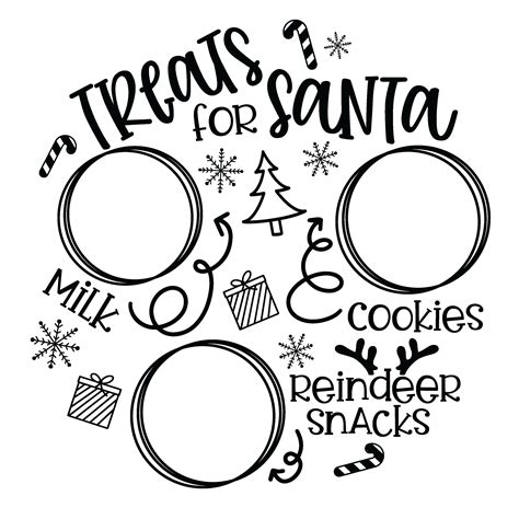 Cookies For Santa Svg Santa Plate Svg Treats For Santa Svg