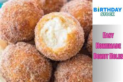 Easy Homemade Donut Holes Birthday Stock