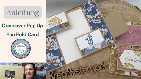 Anleitung Crossover Pop Up Fun Fold Card Bastel Challenge Mit Mee