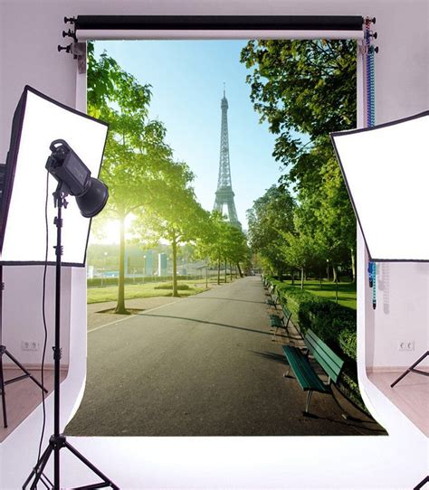 Mohome X Ft Photography Background Bright Sunshine Eiffel Tower Park