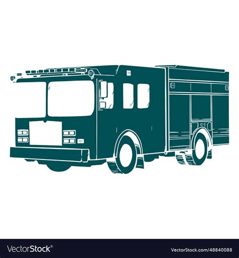 Fire truck engine Royalty Free Vector Image - VectorStock