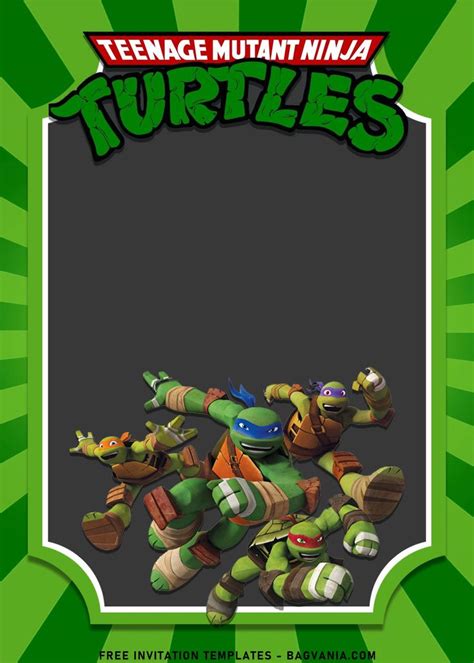 10 Awesome Teenage Mutant Ninja Turtles Birthday Invitation Templates