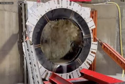 Tunnel Breakthrough Tbm Under River Tees Video Uk