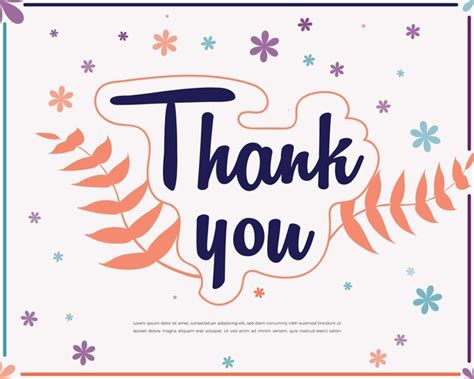 Premium Vector Vector Thank You Card Design With 039thank You039