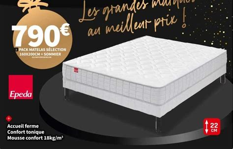 Promo Pack Matelas S Lection X Cm Sommier Epeda Chez Conforama