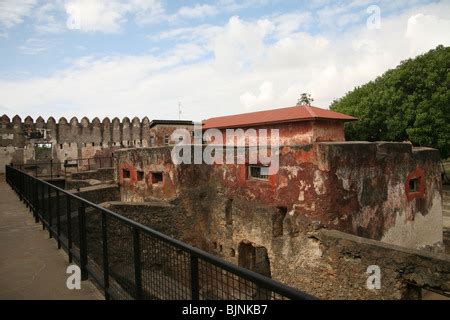 Walls inside Fort Jesus, Mombasa, Kenya Stock Photo - Alamy