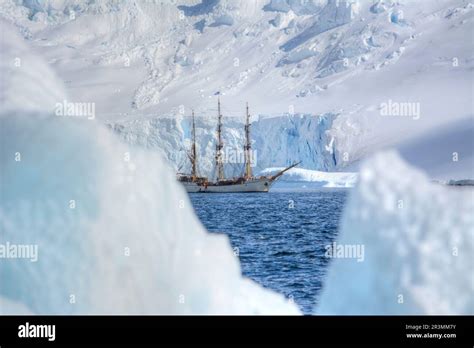 Sailing Bark Europa On An Antarctic Cruise Stock Photo Alamy