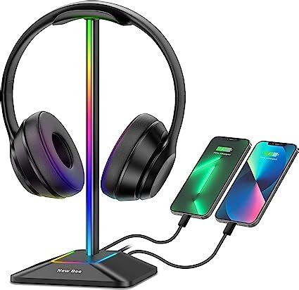 New Bee Hoofdtelefoonstandaard Rgb Headset Houder Met Usb Type C