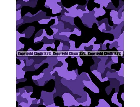 Purple Camo Camouflage Seamless Pattern War Print Military Hunt Wrap