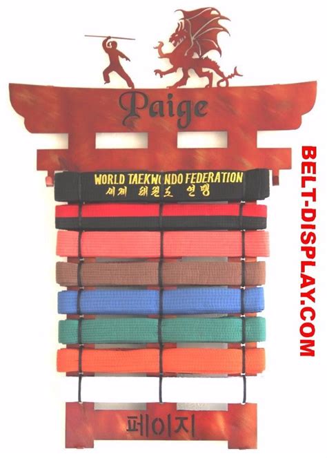 Martial Arts Belt Holder- Karate Belt Rack - Martial Arts Belt Display ...