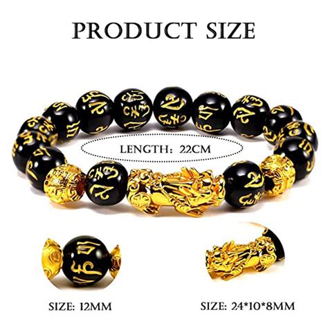 2Pcs 12mm Hand Carved Mantra Stone Feng Shui Elastic Bracelet Wealth