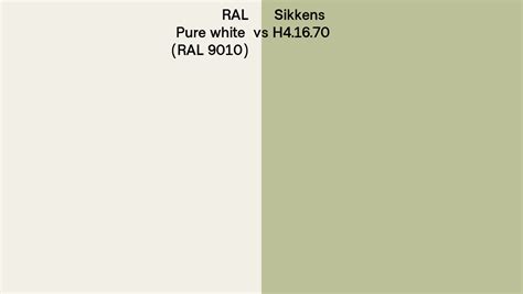 Ral Pure White Ral 9010 Vs Sikkens H4 16 70 Side By Side Comparison