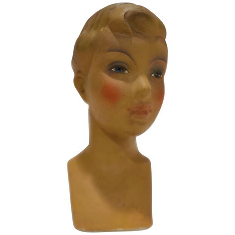 Vintage French Plaster Mannequin Head At Stdibs