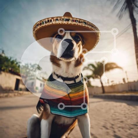 Adorable Dog In Sombrero Hat At The Beach Stock Photo Creative Fabrica