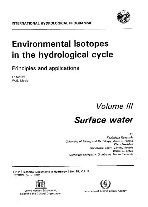 PDF Environmental Isotopes In The Hydrological Cycle DOKUMEN TIPS