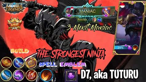 Menit Maniac The Strongest Ninja Rrq D Aka Tuturu Hanzo