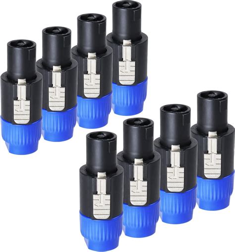 Amazon Pack Of 8 NL4FC Speakon Connectors 8pcs 4 Pole Speak ON