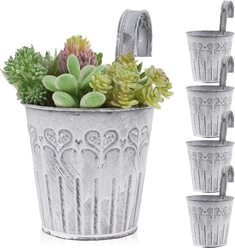 Bofunx Er Set H Ngender Blumentopf Metall Vintage Style Balkon