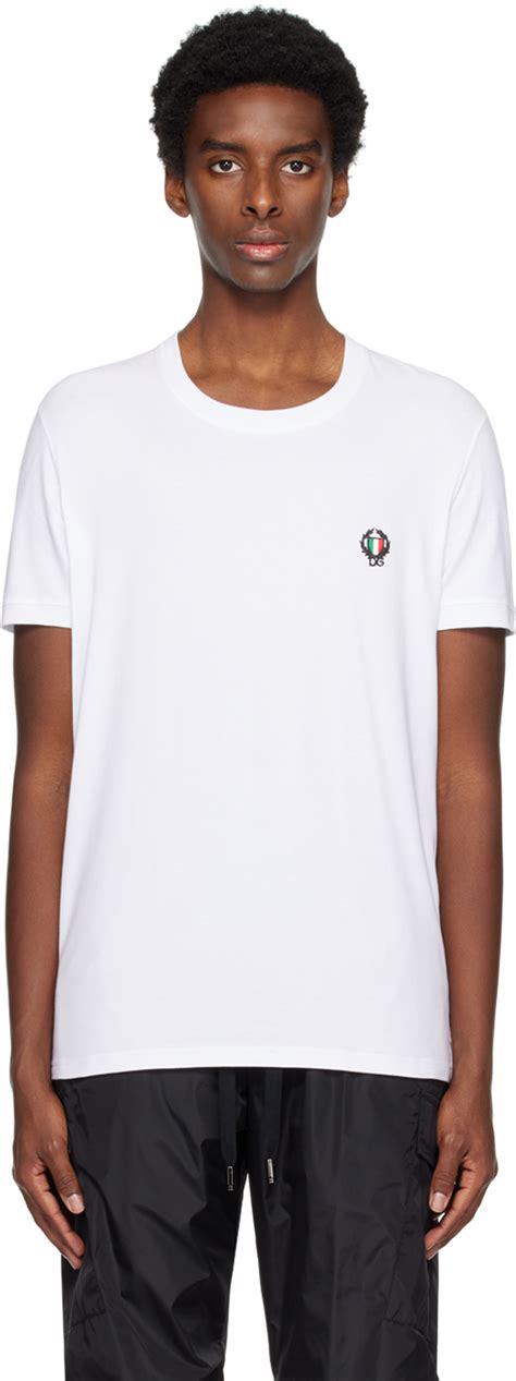 White Patch T Shirt By Dolce Gabbana On Sale