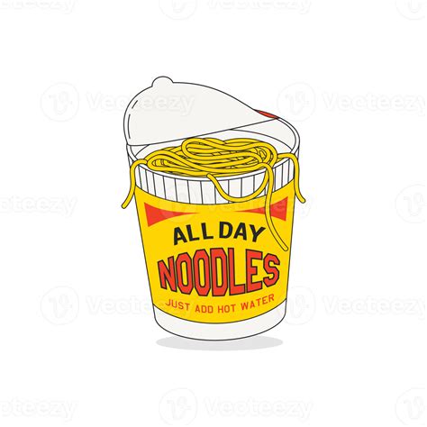 Noodles Cup Illustration Isolated On Png Transparent Background