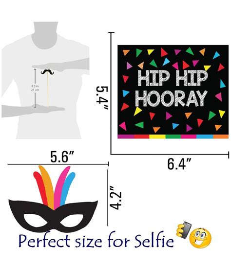 Party Propz Birthday Photo Booth Props 26pcs Set With Funny Crown Fun