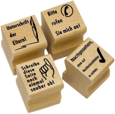 Elbi Stempelset Textstempel F R Eltern Und Sch Ler Lehrerstempel Aus