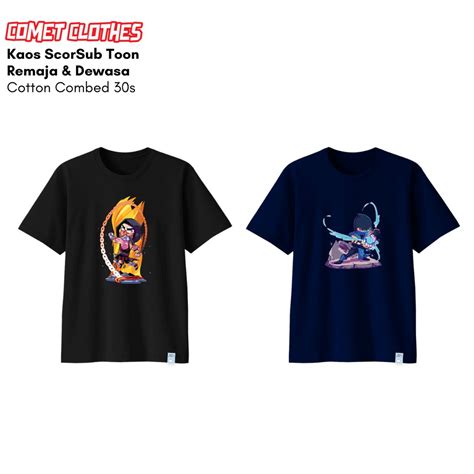 Jual Kaos Subzero Scorpion Cartoon Untuk Remaja Dan Dewasa Bahan Cotton