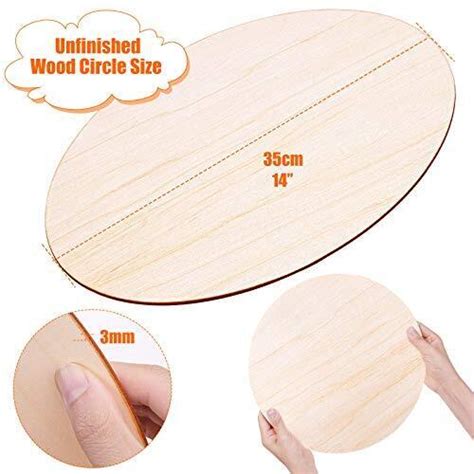 Round Wood Discs For Crafts Audab Pack Inch Wood Circles