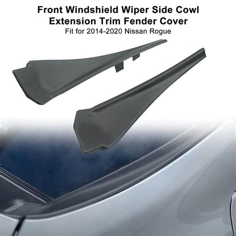 2pcs Front Windshield Wiper Side Cowl Extension Trim Fender Cover For