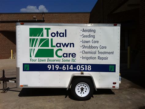 Vinyl Graphics On 8 Enclosed Trailer Total Lawn Care Signergy